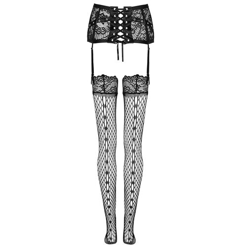 LIGUERO + MEDIAS NEGRO LIVCO CORSETTI FASHION - JELLY LC 90673