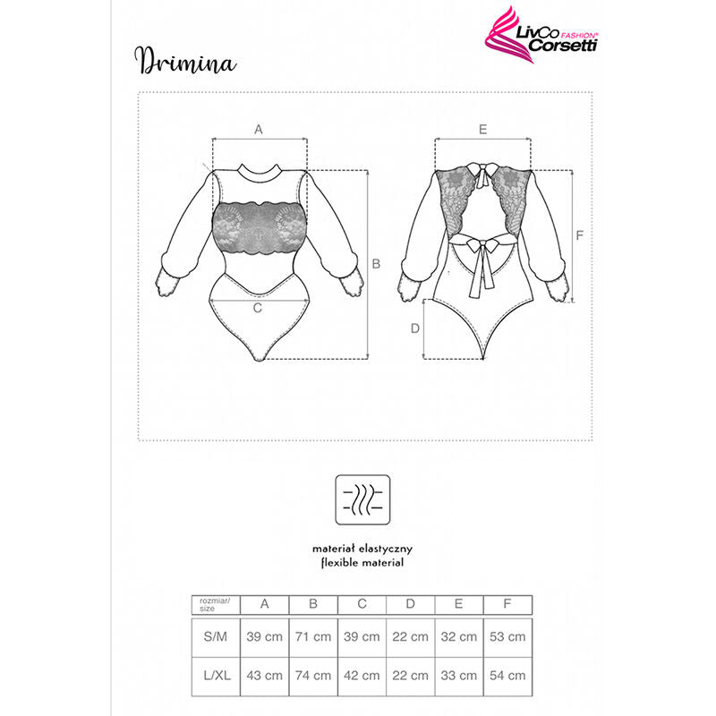 BODY LIVCO CORSETTI FASHION - DRIMINA LC90690 AZUL MARINO