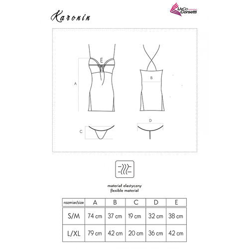 FALDA + PANTY NEGRO LIVCO CORSETTI FASHION - KARONIN LC 90628