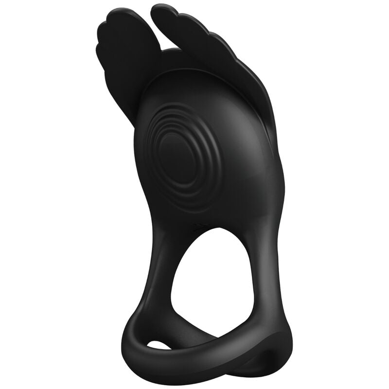 SILAS ANILLO VIBRADOR 7 FUNCIONES SILICONA NEGRO RECARGABLE USB