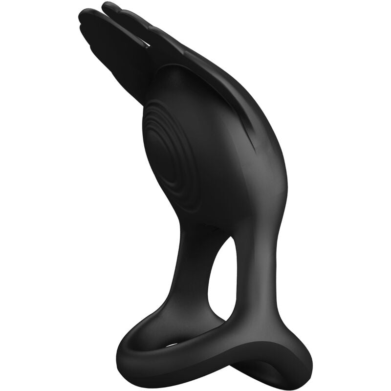 SILAS ANILLO VIBRADOR 7 FUNCIONES SILICONA NEGRO RECARGABLE USB