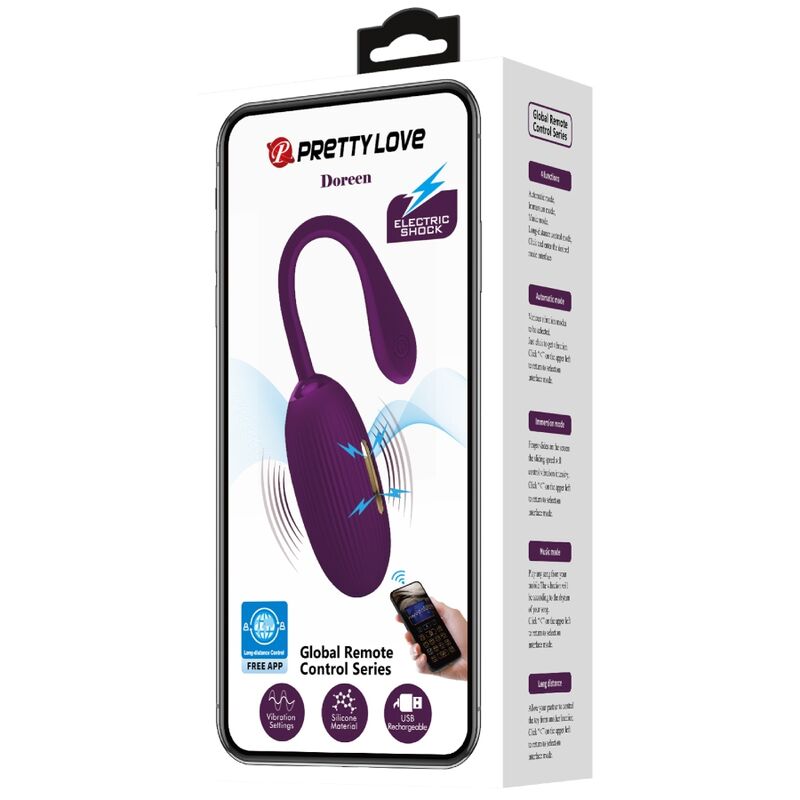 HUEVO VIBRADOR PRETTY LOVE - DOREEN RECARGABLE LILA