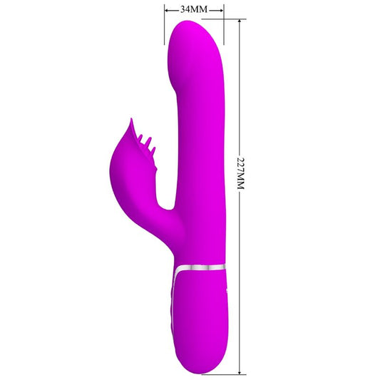 FABIN VIBRADOR RABBIT PERLAS VIOLETA RECARGABLE USB