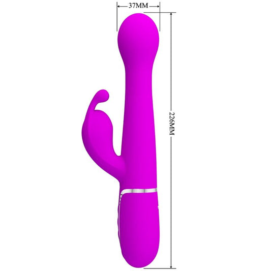 DEJON VIBRADOR RABBIT 3 EN 1 MULTIFUNCIÓN VIOLETA RECARGABLE USB