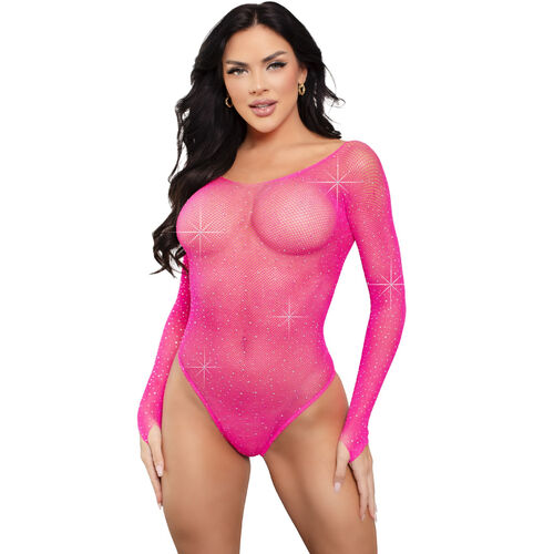 BODY LEG AVENUE - REJILLA CRISTALIZADA VERDE