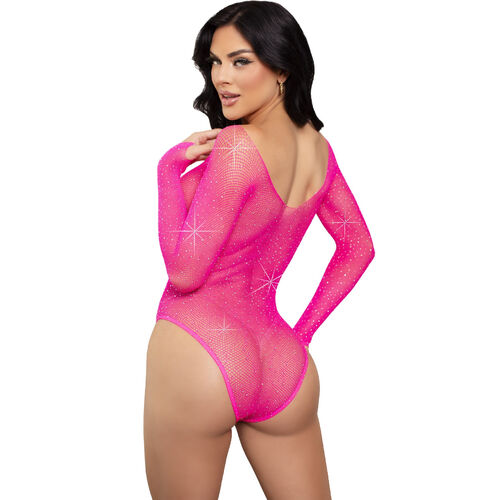 BODY LEG AVENUE - REJILLA CRISTALIZADA VERDE