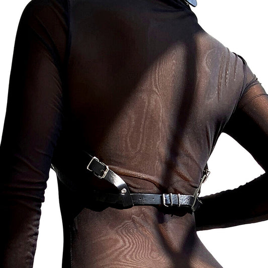 ARNÉS DE PECHO SUBBLIME - CUERO NEGRO TALLA ÚNICA