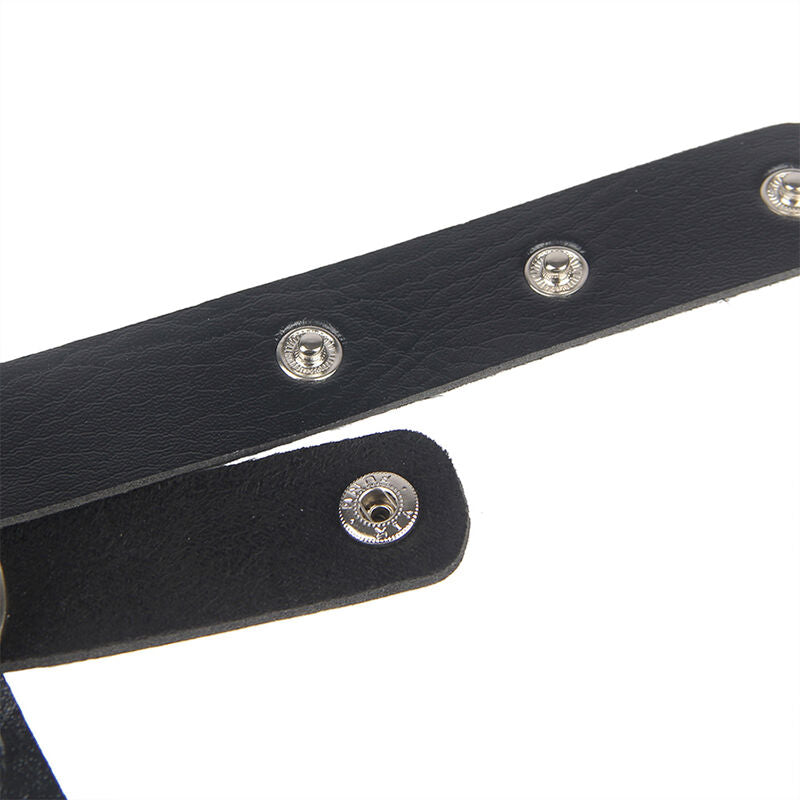 ARNÉS DE PECHO SUBBLIME - CADENAS CUERO NEGRO TALLA ÚNICA