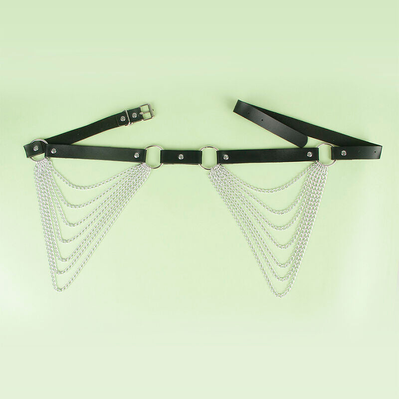 CINTURON DE CADENAS SUBBLIME - CUERO NEGRO TALLA ÚNICA