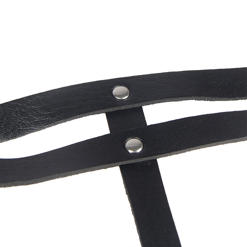 CINTURON DE CADENAS SUBBLIME - ANILLAS CUERO NEGRO TALLA ÚNICA