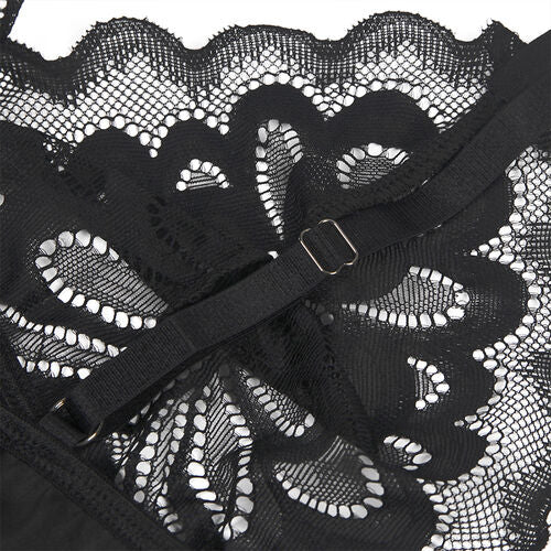 BABYDOLL SUBBLIME - CON ESTAMPADO FLORAL PECHO NEGRO S/M