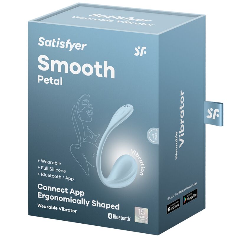 HUEVO VIBRADOR SATISFYER - SMOOTH PETAL ESTIMULADOR PUNTO G CELESTE APP GRATUITA