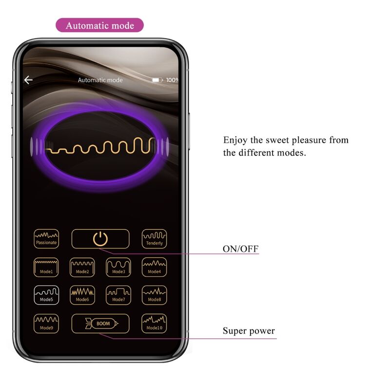 HUEVO VIBRADOR PRETTY LOVE - CASPER RECARGABLE MORADO