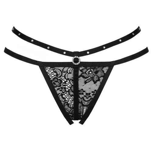 TANGA CROTCHLESS NEGRO LIVCO CORSETTI FASHION - NOMADE