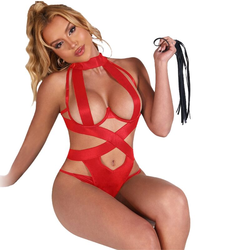 BODY SUBBLIME - HALTER SEXY CON ARNES ROJO S/M