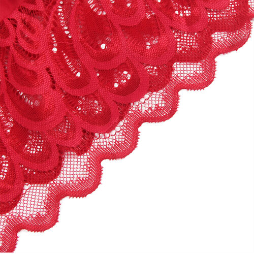 BABYDOLL SUBBLIME - SATINADO CON ENCAJE ROJO S/M