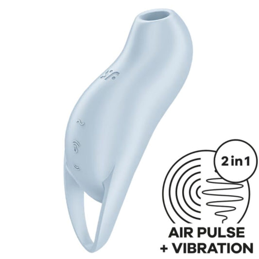 POCKET PRO 1  ESTIMULADOR Y VIBRADOR ONDAS DE PRESIÓN SATISFYER AZUL CLARO