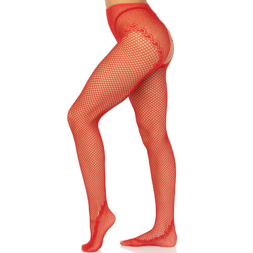 MEDIAS REJILLA SIN ENTREPIERNA NEGRO LEG AVENUE
