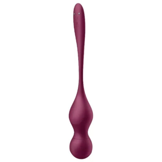 BOLAS VIBRADORAS 29+ 35 + 43GRAMOS SATISFYER - LOVE BIRDS VARY INTERCAMBIABLES APP ROJO VINO