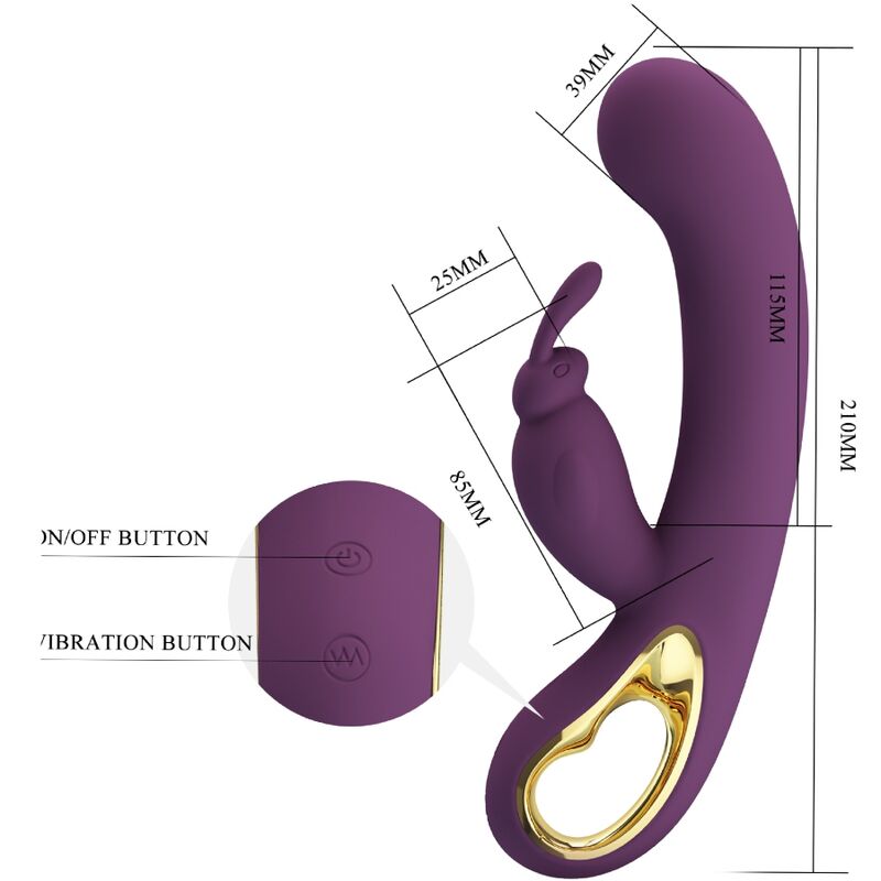 PRETTY LOVE - LIAM VIBRADOR RABBIT CON APP MORADO