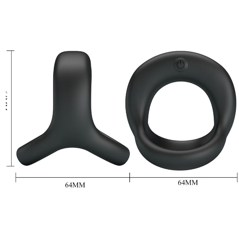 ELLIOTT DOBLE ANILLO VIBRADOR NEGRO RECARGABLE USB