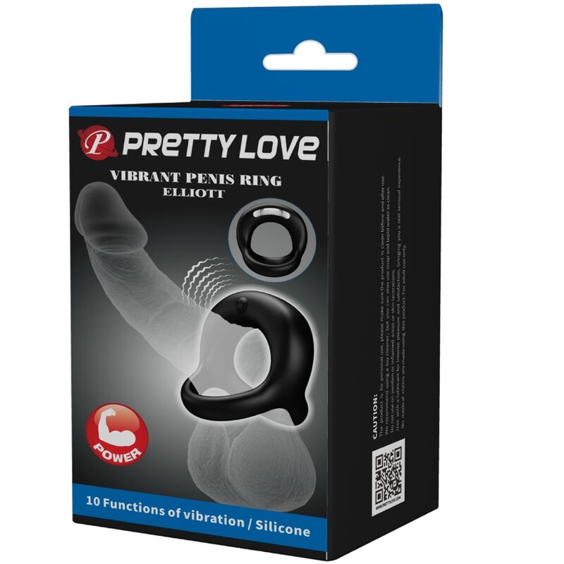 ELLIOTT DOBLE ANILLO VIBRADOR NEGRO RECARGABLE USB