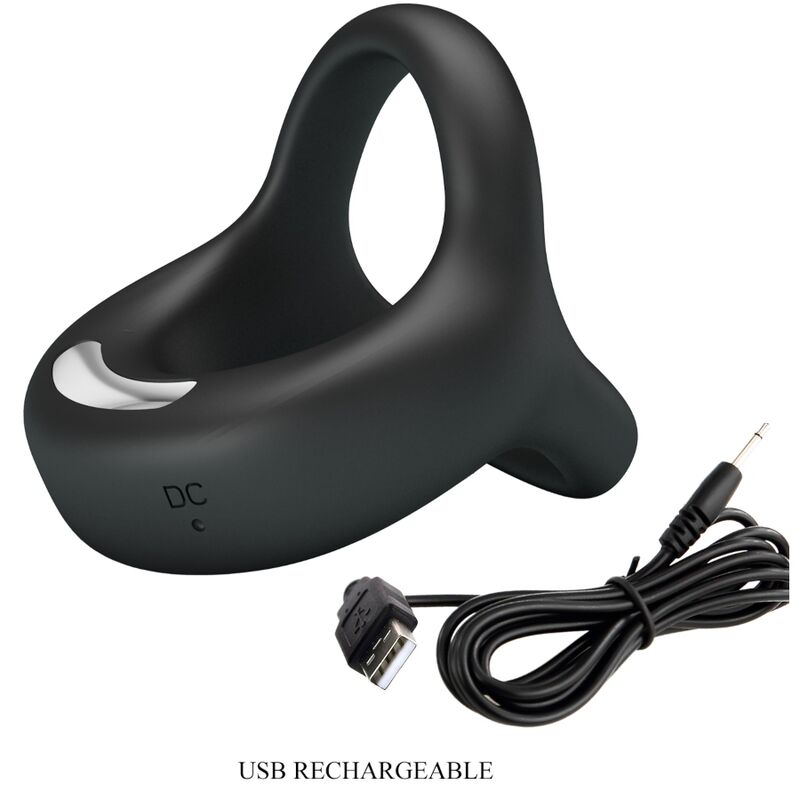 ELLIOTT DOBLE ANILLO VIBRADOR NEGRO RECARGABLE USB