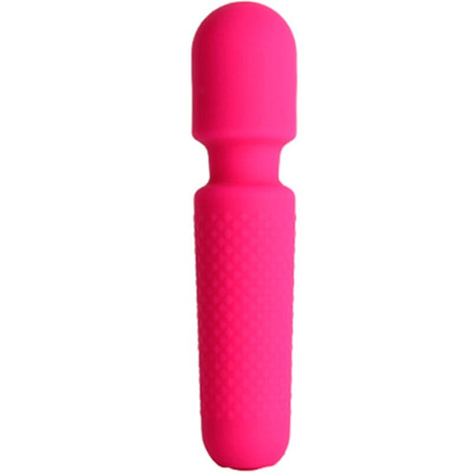 MINI MASAJEADOR WAND ARMONY - YOUR MAGIC  VIBRADOR RECARGABLE 10 VIBRACIONES SILICONA ROSA