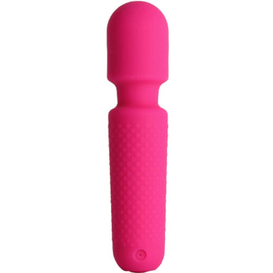 MINI MASAJEADOR WAND ARMONY - YOUR MAGIC  VIBRADOR RECARGABLE 10 VIBRACIONES SILICONA ROSA