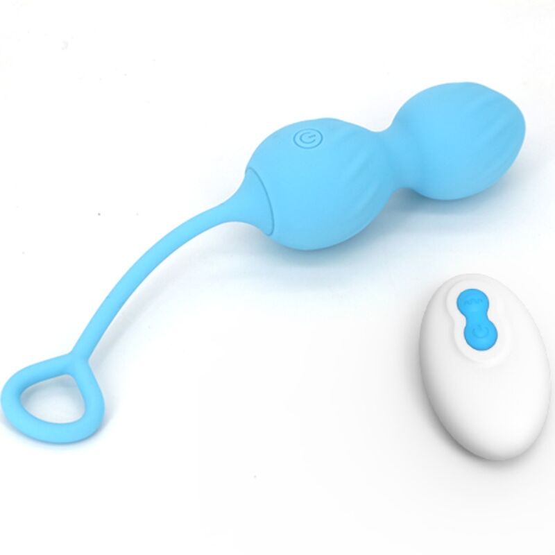 BOLAS VIBRADORAS ARMONY - BLOSSOMS CONTROL REMOTO 10 VIBRACIONES AZUL