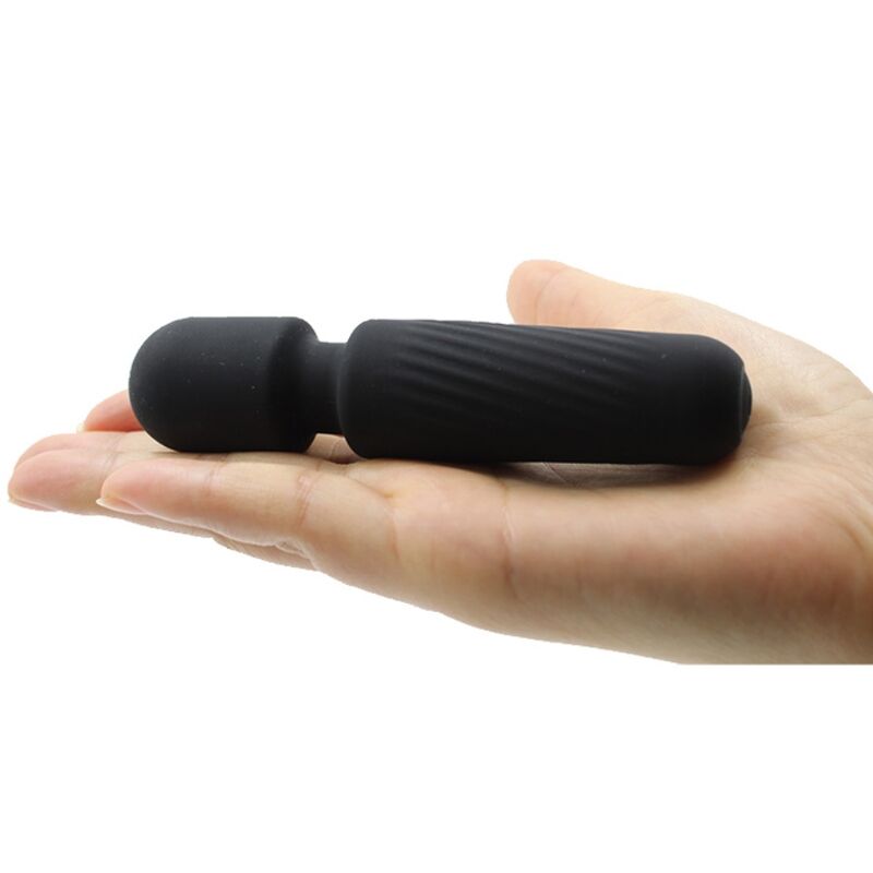 YOUR MAGIC MINI MASAJEADOR WAND VIBRADOR RECARGABLE 10 VIBRACIONES NEGRO