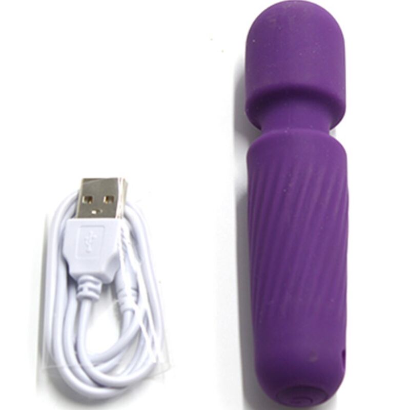 YOUR MAGIC MINI MASAJEADOR WAND RECARGABLE USB 10 VIBRACIONES MORADO