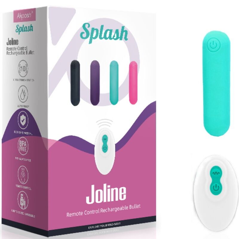 SPLASH JOLINE BALA VIBRADORA CON CONTROL REMOTO 10 VIBRACIONES 65 X 15 CM VERDE RECARGABLE USB