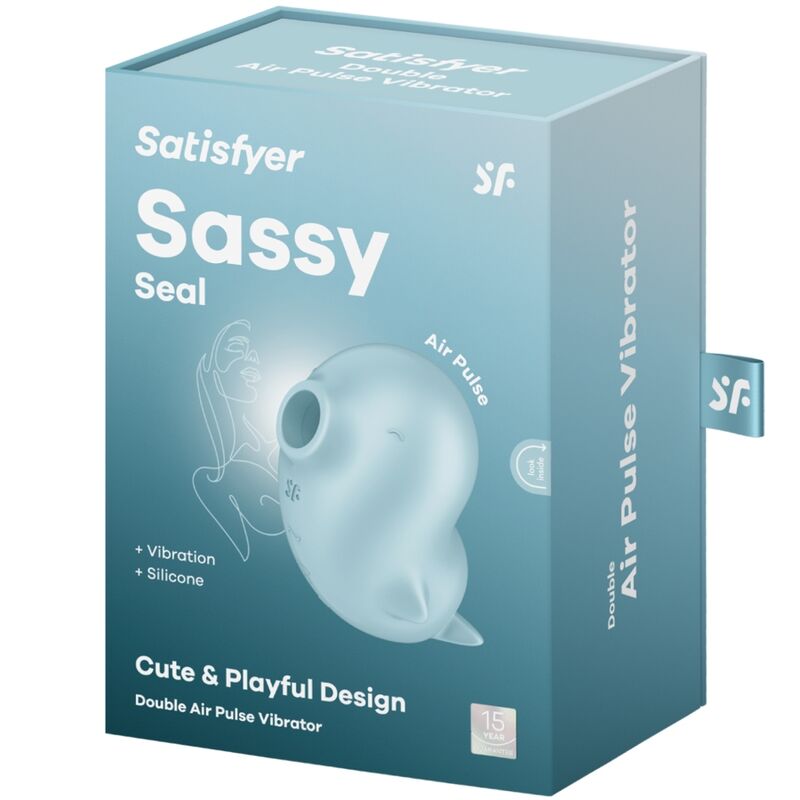SASSY SEAL ESTIMULADOR Y VIBRADOR ONDAS DE PRESIÓN SATISFYER AZUL
