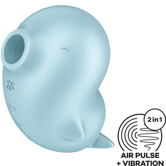 SASSY SEAL ESTIMULADOR Y VIBRADOR ONDAS DE PRESIÓN SATISFYER AZUL