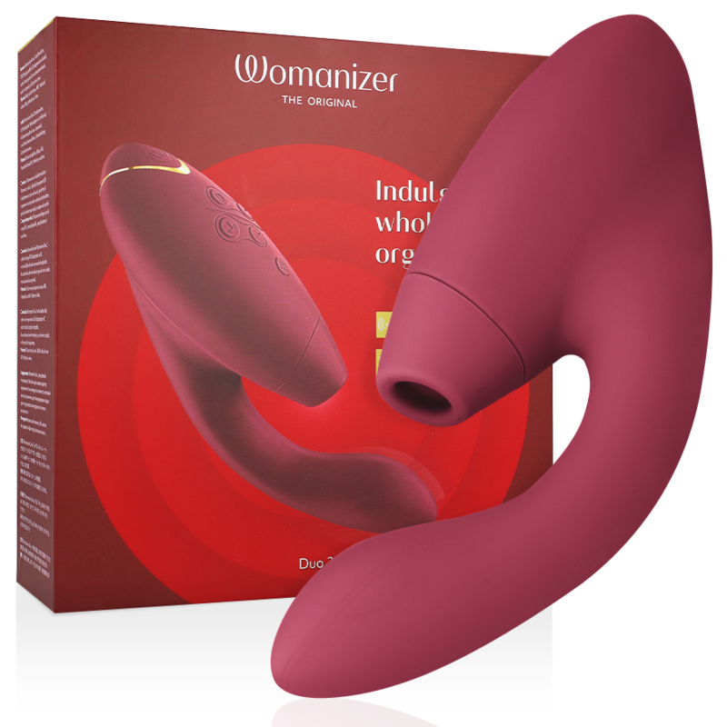 SUCCIONADOR DE CLÍTORIS WOMANIZER - DUO 2 ESTIMULADOR BURDEOS
