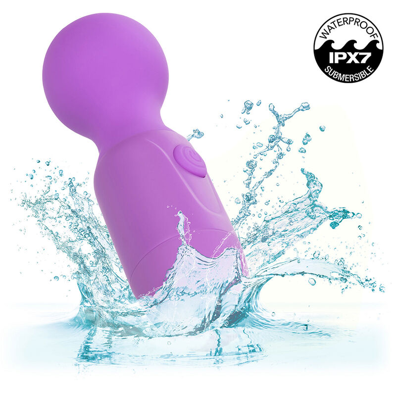FIRST TIME MINI MASAJEADOR WAND RECARGABLE 10 VIBRACIONES VIOLETA CALEXOTICS