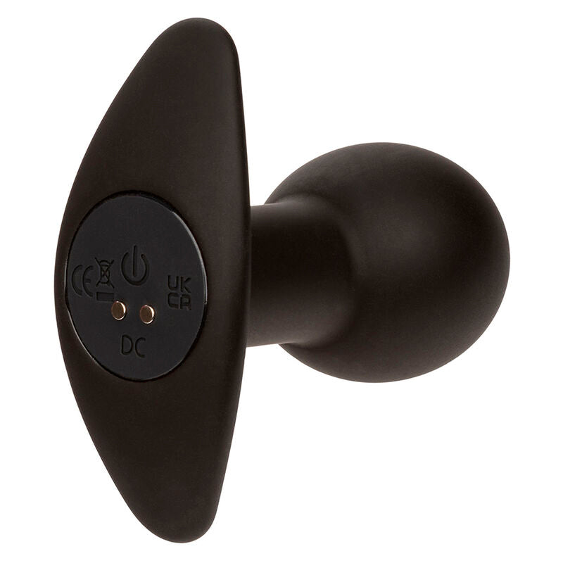 PLUG ANAL VIBRADOR UNISEX RECARGABLE CALEXOTICS - ROCK BOTTOM 10 VIBRACIONES SILICONA NEGRO
