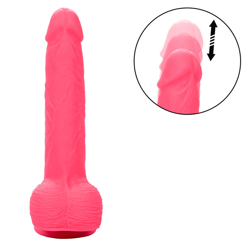VIBRADOR REALÍSTICO 17,5 X 4,5 CM CALEXOTICS - STUDS 10 VIBRACIONES Y ROSA