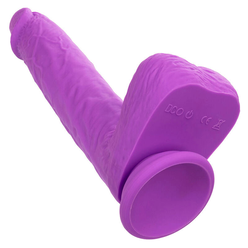 VIBRADOR REALISTICO 17,5 X 4,5 CM CALEXOTICS - STUDS RECARGABLE Y GIRATORIO 10 VIBRACIONES VIOLETA