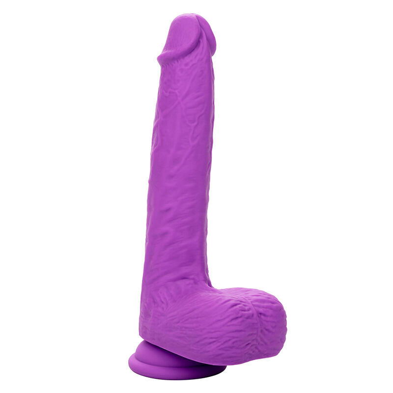 VIBRADOR REALISTICO 17,5 X 4,5 CM CALEXOTICS - STUDS RECARGABLE Y GIRATORIO 10 VIBRACIONES VIOLETA