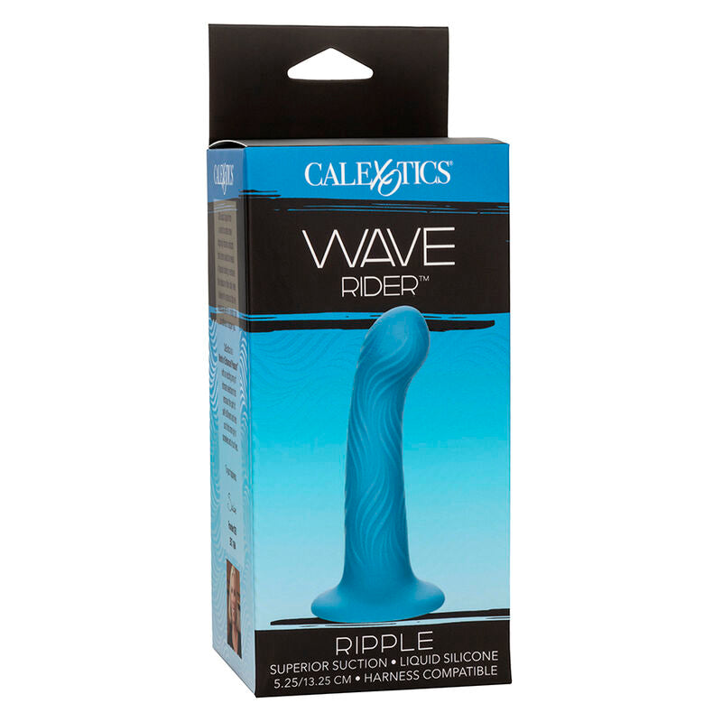 DILDO VAGINAL/ ANAL CON VENTOSA CALEXOTICS - WAVE RIDER RIPPLE