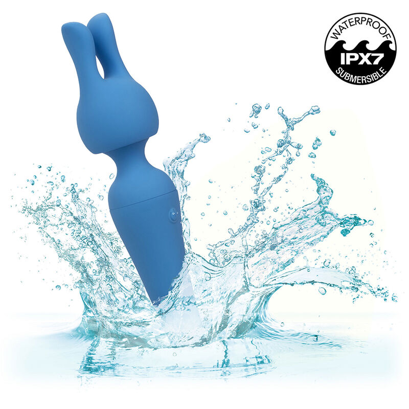 COUTURE KIT VIBRADOR MASAJEADOR WAND CON PUNTAS INTERCAMBIABLES 10 VIBRACIONES AZUL