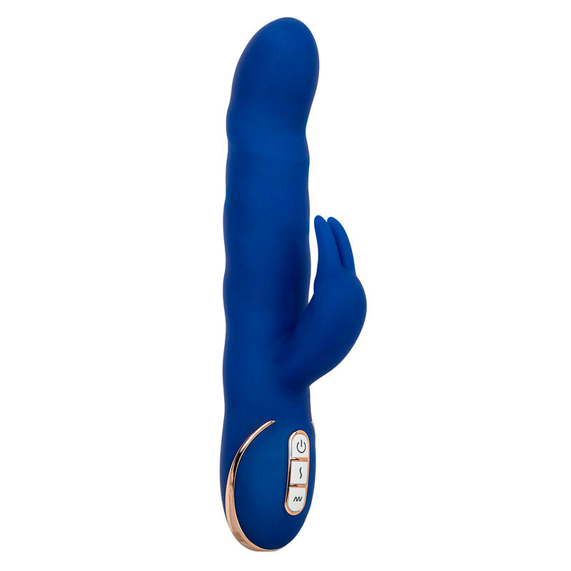 JACK VIBRADOR RABBIT MOVIMIENTO DE ONDAS AZUL RECARGABLE USB