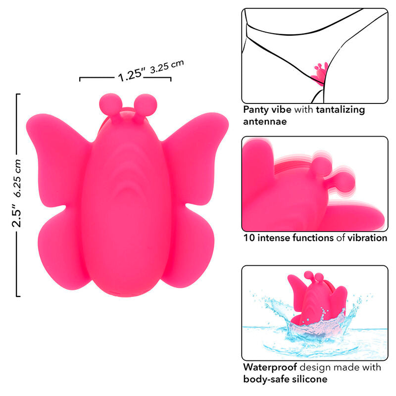 NEON VIBES THE FLUTTER VIBE VIBRADOR DE DEDO ROSA RECARGABLE USB CALEXOTICS