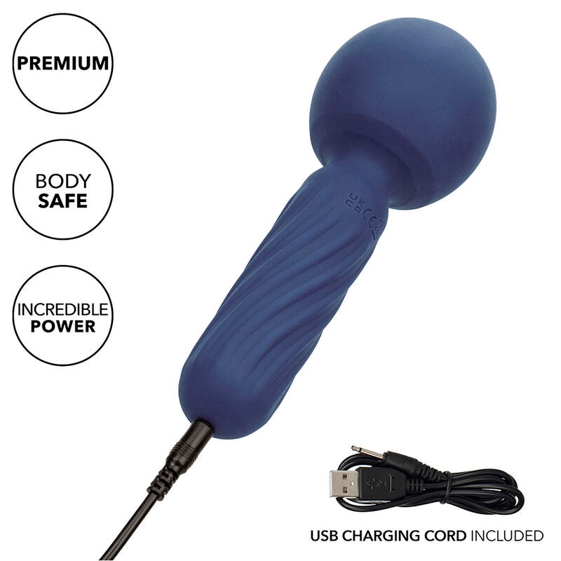 CHARISMA SEDUCTION MASAJEADOR WAND 12 FUNCIONES MORADO RECARGABLE USB CALEXOTICS