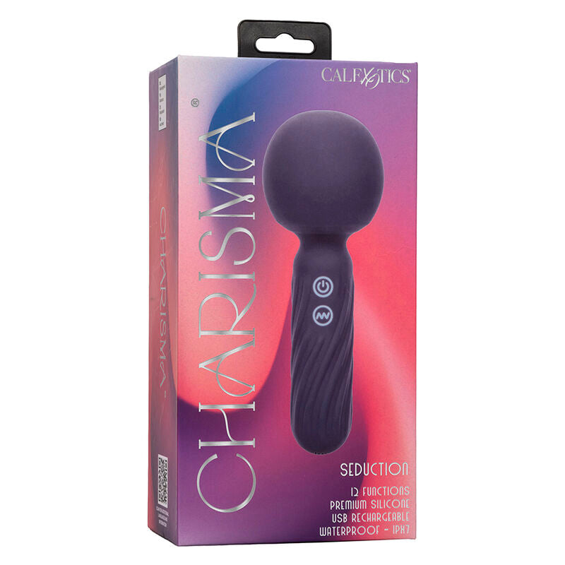 CHARISMA SEDUCTION MASAJEADOR WAND 12 FUNCIONES MORADO RECARGABLE USB CALEXOTICS