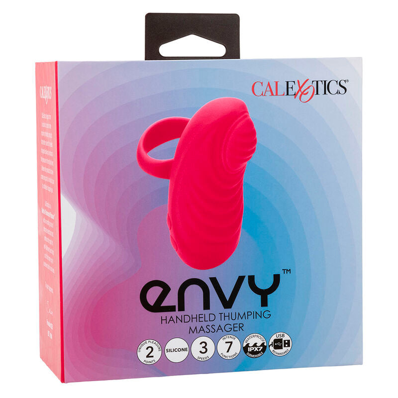 ENVY VIBRADOR PARA DEDO TAPPING 7 VIBRACIONES ROSA RECARGABLE USB CALEXOTICS
