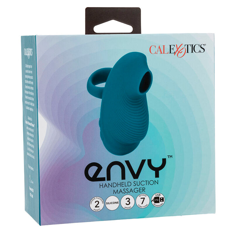 ENVY VIBRADOR SUCCIONADOR PARA DEDO 7 VIBRACIONES AZUL CALEXOTICS