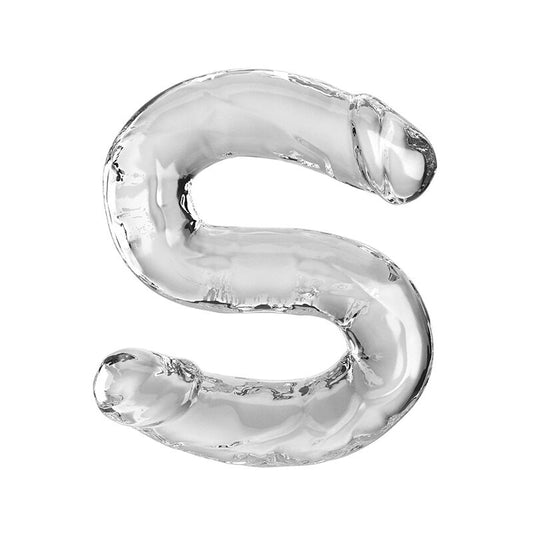 DOBLE DILDO KING COCK - DOUBLE TROUBLE 46 CM TRANSPARENTE